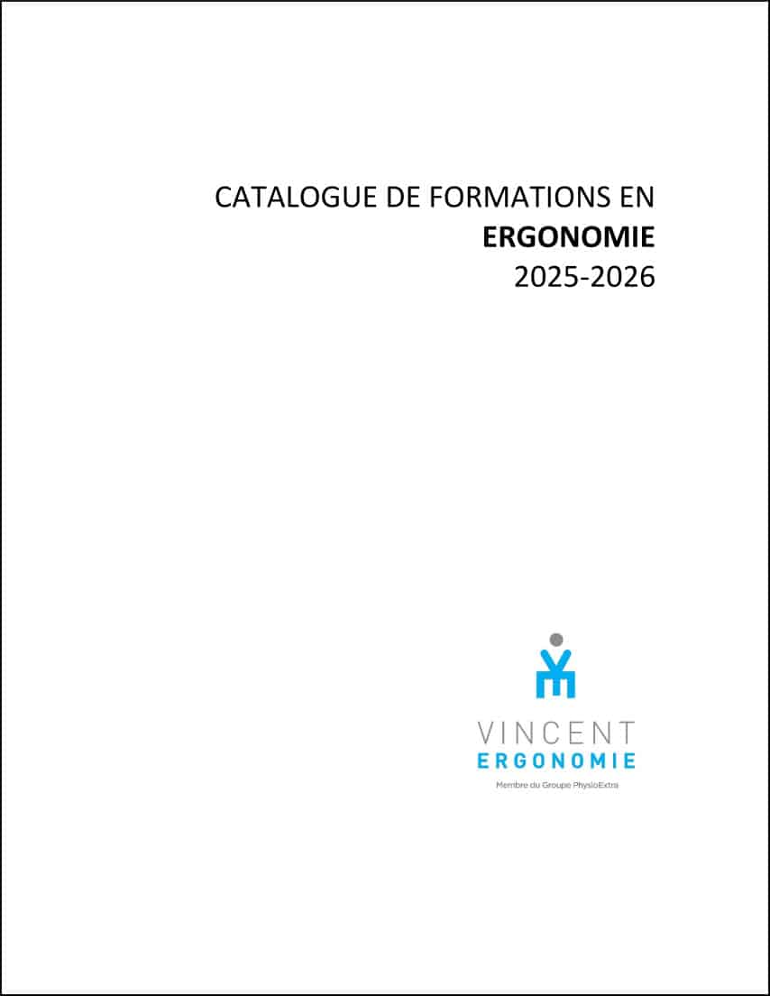 Catalogue de formations en ergonomie 4 Couverture catalogue de formation VE 2025 2026 V6